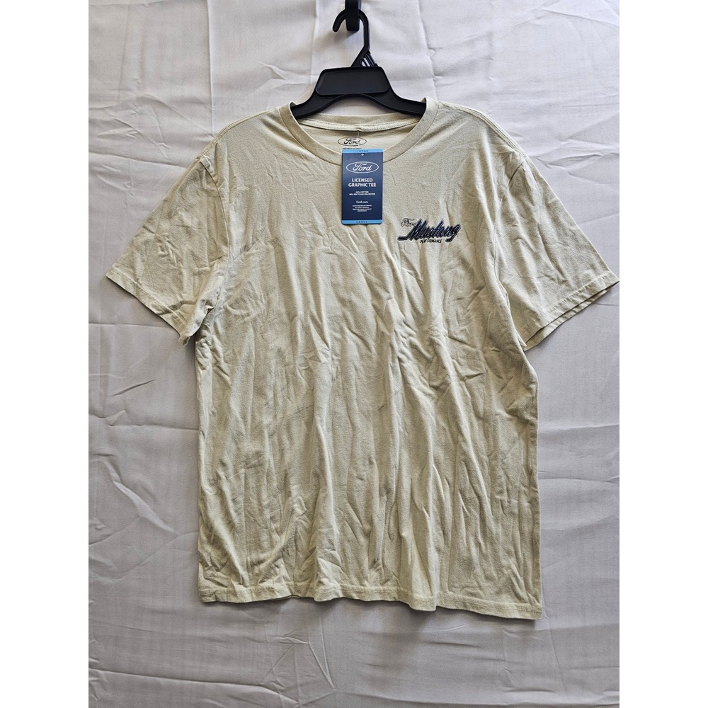 Ford Mustang Performance Boss 302 Graphic Tee Cream Mens Large New 16528